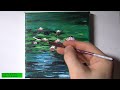 아크릴페인팅 | Drawing a lotus flower in a pond | 단계별로 쉽게그리기 #1478