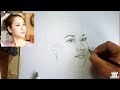 How to draw face step by step tutorial || easy drawing for beginners