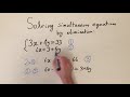 Solving simultaneous equations by elimination