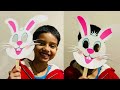 Easter Bunny Paper Mask | Easter Bunny Party Props | Easter Party DIY  | Bunny Craft Ideas