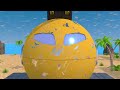 Pacman vs Wrecking Ball Crane Tractor & Spider Robot Monster