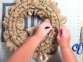 QUICK AND EASY BURLAP WREATH TUTORIAL USING THE RUFFLE PULL THROUGH METHOD - Wreath Giveaway!