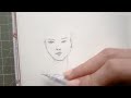 How I Draw Faces (for my fashion sketches) ✏️ drawing tutorial