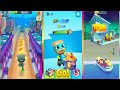 Talking Tom Hero Dash - Talking Tom Gold Run - Talking Tom Jetski 2 - Full walkthrough - Gameplay