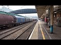 66011 BEING OVERTAKEN BY 56113 AT NEWPORT. 08/03/2024.