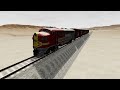 Huge Mistake Bumpy Rail Tracks Vs Trains Crossing - BeamNG.Drive