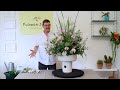How To Make A Large FOAM FREE Flower Arrangement Using Summer Flowers And A Pedestal Container