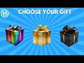 Choose Your Gift...! 🎁 Rainbow vs Gold vs Black 🌈⭐🖤 || Quiz Lover || Interesting Video ||