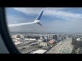 United 737-800 landing in LAX (the landing was so hard lol)