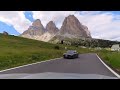 Pordoi Pass, Marmolada Mountain, Sella Pass and Gardena Pass, Dolomites.