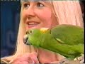 Barbara Heidenreich with Groucho the Singing Parrot on the Tonight Show