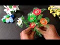 DIY How to make flowers from plastic bottle caps