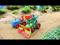 Diy tractor making mini Blade Machine Harvesting Bamboo | Petrol Pump rescue Heavy Tractor | HP Mini
