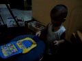 Love Dancing with his mini laptop, a 18 month old boy