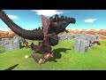 Godzilla Evolved VS Lava Dragon - Godzilla Fight Infernals Army