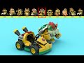 Evolution of Bowser kart in Mario kart game and LEGO