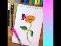 How to draw a sunflower step by step|| sunflower drawing || draw a flower  @MyBrilliantArt