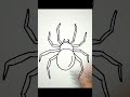 How to draw a Spider - Simple drawing