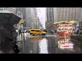Rain in New York walking on 6th avenue (May 5th, 2024)