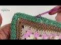 VINTAGE STYLE CROCHET BLANKET // Tutorial // Easy Pattern With Delicate 3D Roses Border