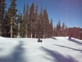 Snowboarder vs barrel. Barrel won.