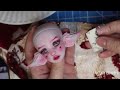 I Made a Valentines Day Tea Party Frappzilla Dandelion Moon Lupi BJD Faceup OOAK Custom Doll Repaint