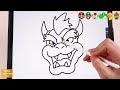 How To Draw SUPER MARIO  - easy drawing, coloring pages