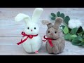 New idea from a glove 🧤 How to make a cute Bunny 🐇 Spring crafts 💛 DIY NataliDoma