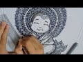 Buddha mandala art || Drawing idea ||                             #diy #youtube #mandalaart