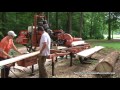 Wood-Mizer sawing large log  Southern Indiana Sawmill