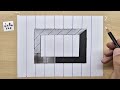 3d drawing on paper for beginners easy how to draw 3d art