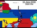 2023 Wagner Mutiny Against Russia Map With Flags - Every Hour (4:00-21:00 24 June)