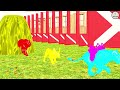 Paint Animals Gorilla Cow Lion Elephant Dinosaurs Dragons and T-Rex Fountain Crossing Animal Cartoon