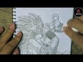 WHAT I DRAW THISS ????? Goku vs Kid Buu | How to Draw | Draw Anime | Easy to Draw | DRAGON BALL Z