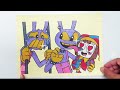 Draw and Coloring - Jax Evil Twin Brother Takes Pomni - The Amazing Digital Circus