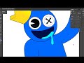 Desenhando Blue do rainbow friends Roblox