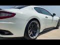 Maserati with custom forged wheels in rural Iowa