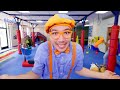 Trampoline Basketball and Indoor Playgorunds at Skyzone | Blippi and Meekah Best Friend Adventures