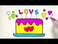 Drawing Cake 🎂 and Birthday Cake Drawing Ideas for Kids 🎂 | Easy Art Tutorial