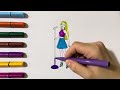 Dress Up Barbie and Barbie Characters Coloring with Sticker Book | painting and drawing for kids |