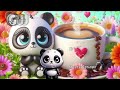 Guten Morgen  - deinen Kaffee bringe ich dir heute -  Pandabär