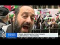 Pro-Palestinian protesters turn out at Israel Independence Day celebration