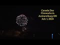 Canada Day Fireworks in Amherstburg ON  July 1st, 2024.