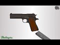 How a firearm works - Animation (1911 semi-auto handgun)