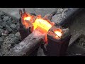 Rails thermite welding - Eruptions, melt squeezing and grinding [4K]