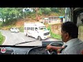 EXTREMELY EXPERIENCED & SKILLED KSRTC VOLVO BUS DRIVING through GHAT roads of OOTY