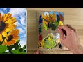 How to Paint Sunflower / Acrylic Painting / Correa Art