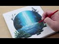 Waterfall / Easy acrylic painting for beginners / PaintingTutorial