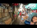 Unseen Real Life In Poverty | Slum Walk at Parola Compound Tondo Manila Philippines [4K] 🇵🇭