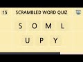 Scrambled Word Quiz Letters Reading Thinking Quiz Game